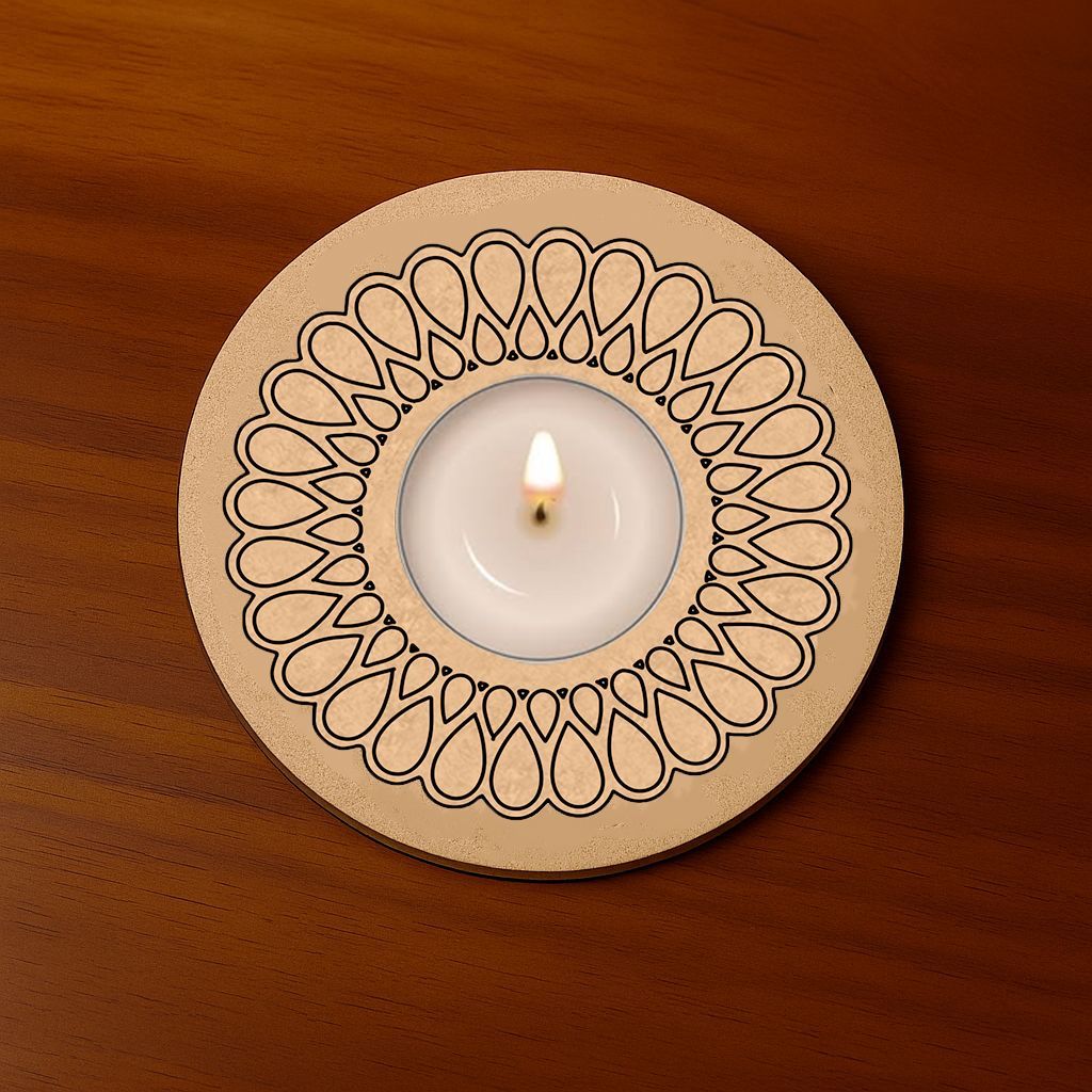 Dbeautify's Floral Loop MDF Candle Holder
