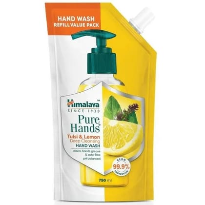 Himalaya pure hands tulsi & lemon deep cleansing hand wash 750 ml