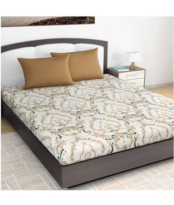 DIVINE CASA Cotton King Bedsheet ( White )