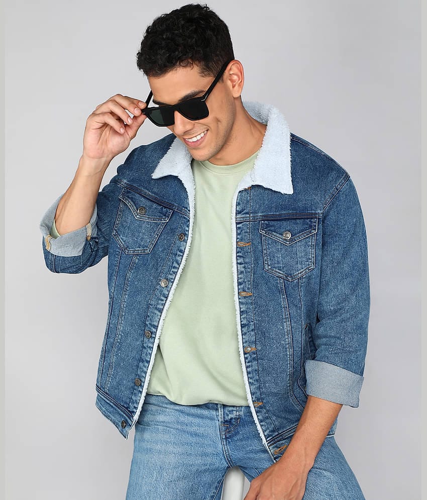 FTX Denim Men's Denim Jacket - Black ( Pack of 1 )