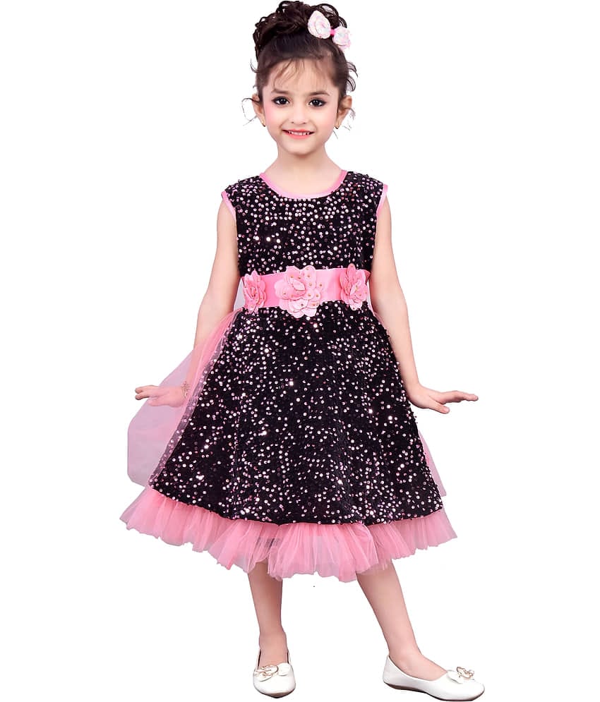 Arshia Fashions Baby Girls Net Frocks ( PeachPuff )