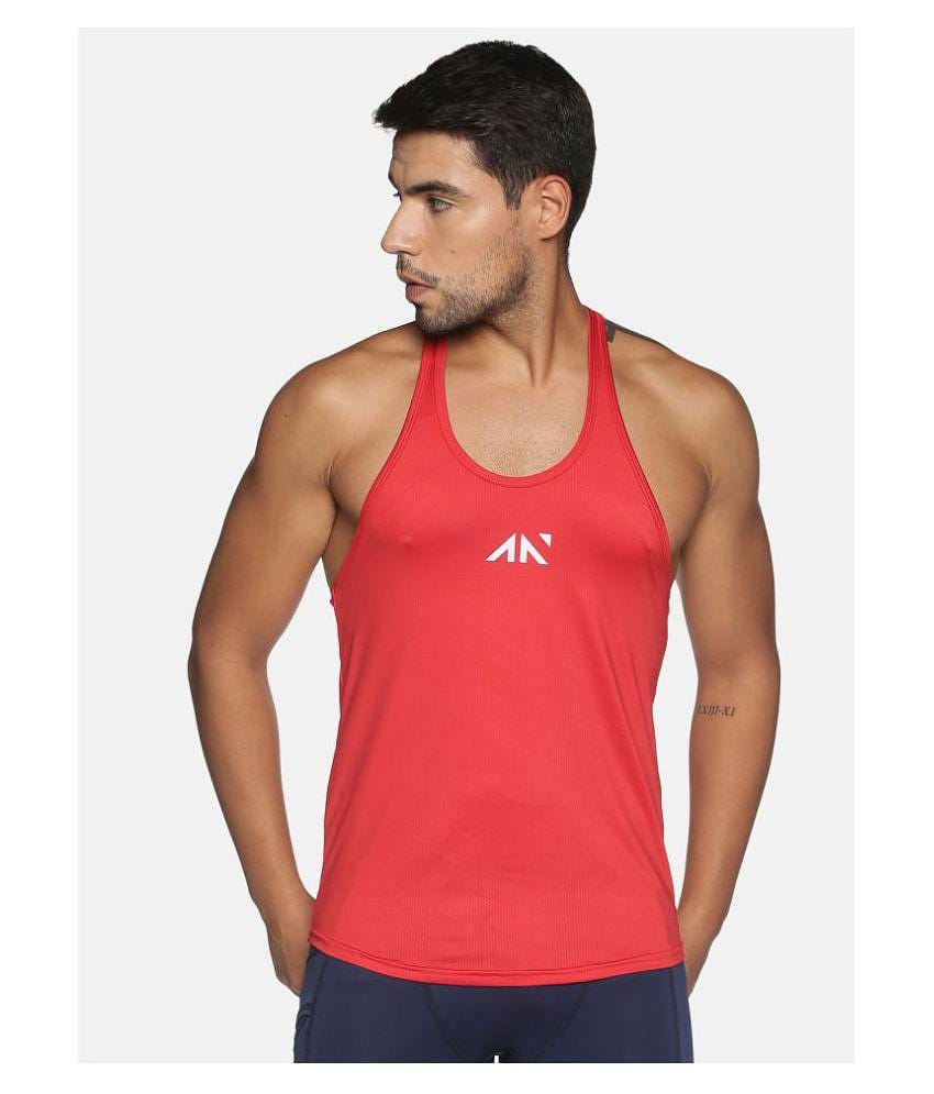 Aesthetic Nation Red Sleeveless Vests - XL