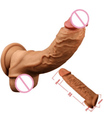 6.75 inch INDIAN DARK CHOCOLATE JUMBO REUSABLE WASHABLE PENIS EXTENDER BY KNIGHTRIDERS