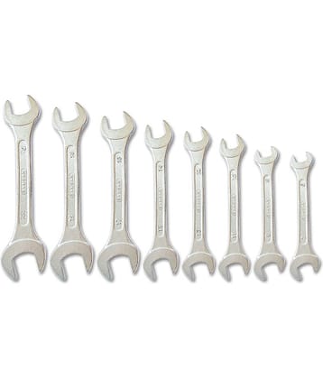"Double Sided Open End Wrench Size: 6, 7, 8, 9, 10, 11, 12, 13, 14, 15, 16, 17, Open End Spanner Set of 8 Pc