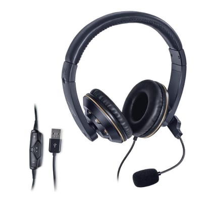 FINGERS USB-Tonic H9 Wired On-Ear Headset with Adjustable Mic