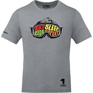 Fastbend Mens Grey Printed Cotton Blend Round Neck T-Shirt