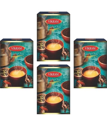 Vikram Masala Chai Twisted with 5 Spices,250 Gram Pack of 4 Assam Tea Powder Tea 1000 gm