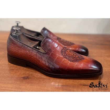 Lion Hand Patina Loafers-UK5/US6/EU39