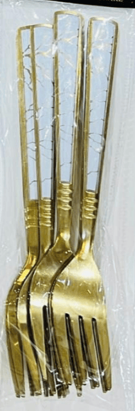Appetizer/Salad/Dessert Fork Set, Harper Design by Godinger- Gold - Set of 6