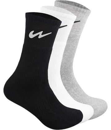 Campus - Cotton Men's Printed Black Mid Length Socks ( Pack of 3 )
