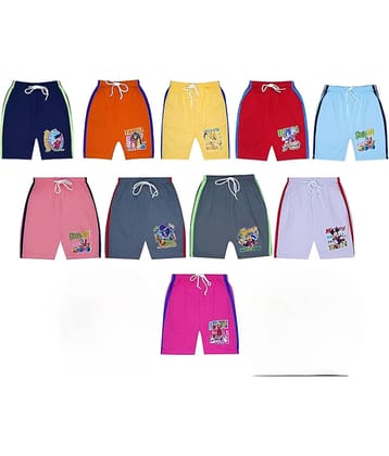 kaseera Pack of 10 Cotton Shorts For Boys ( Multicolor )