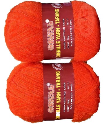 Represents Oswal  3 Ply Knitting  Yarn Wool,  Deep Orange 300 gm  Art-HEH