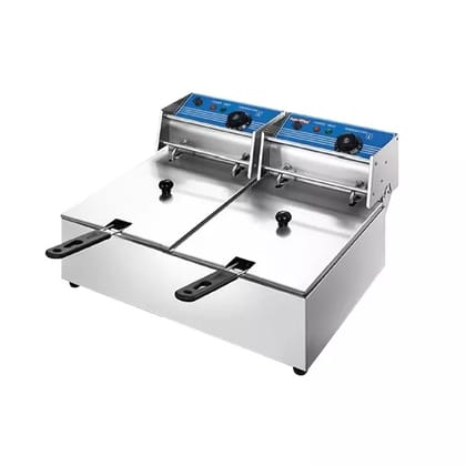 6 Plus 6 Ltr Two Tank Electric Fryer With Thermostat KEF 82A 6 Plus 6 Ltr Two Tank Electric Fryer With Thermostat KEF 82A