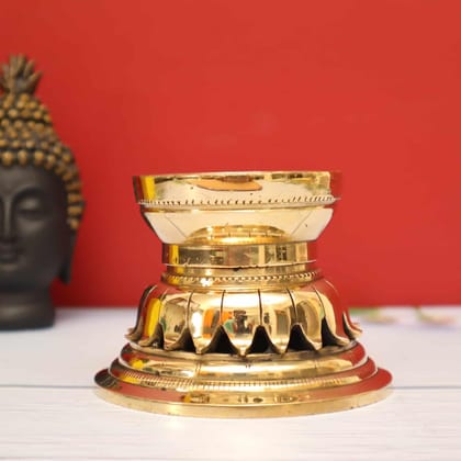 MultiPurpose Brass Lotus Dhoop Dani / Incense Burner / Lamp - 3 inch Height MultiPurpose Brass Lotus Dhoop Dani / Incense Burner / Lamp - 3 inch Height