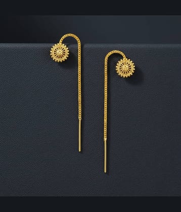 LUV FASHION Gold Ear Chain Earrings ( Pack of 1 )