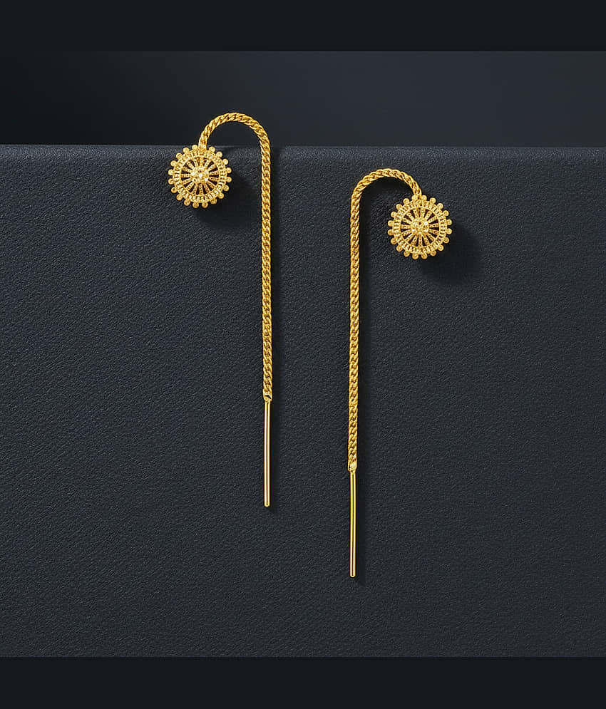 LUV FASHION Gold Ear Chain Earrings ( Pack of 1 )