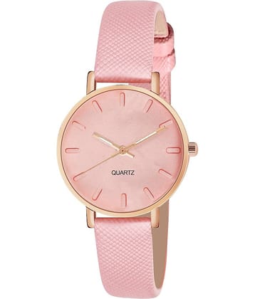 Cosmic - Pink Leather Analog Womens Watch