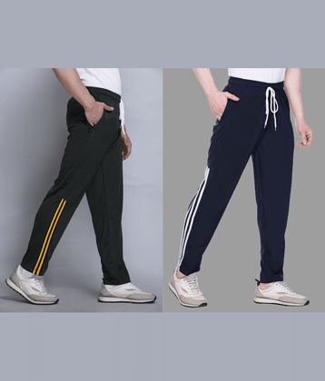 HVBK Multicolor Polyester Men's Trackpants ( Pack of 2 )