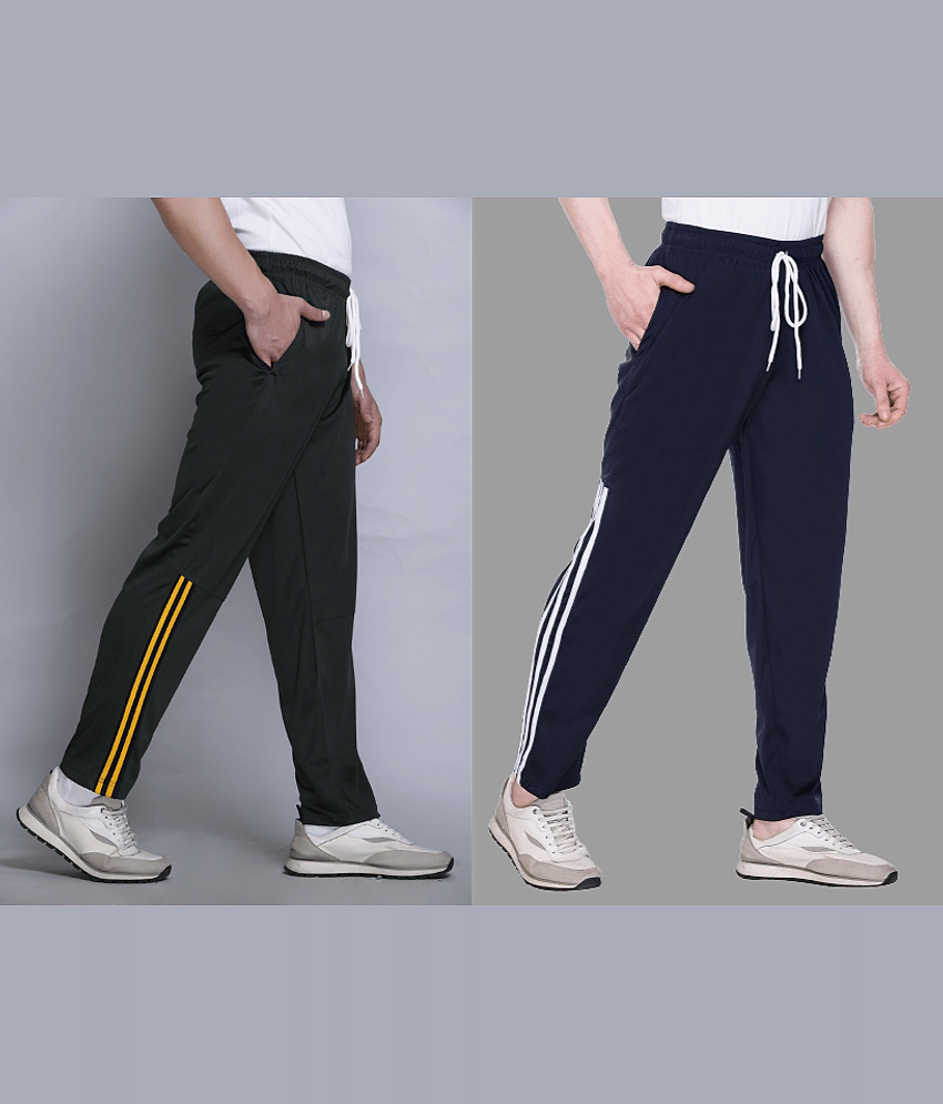 HVBK Multicolor Polyester Men's Trackpants ( Pack of 2 )