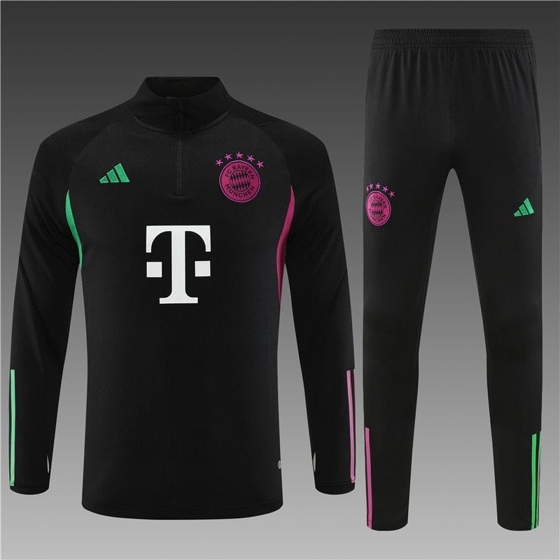 Bayern Munich Black Training Suit 23 24 Season-S