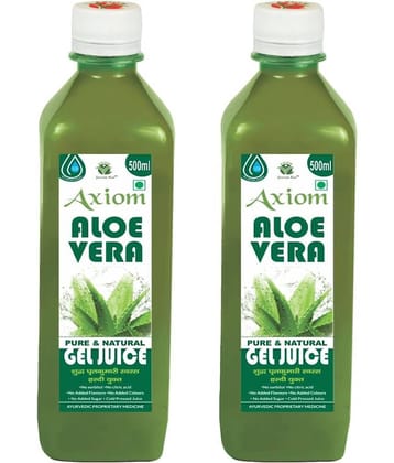 Axiom Aloevera Juice 500ml (Pack  of 2) |100% Natural WHO-GLP,GMP,ISO Certified Product
