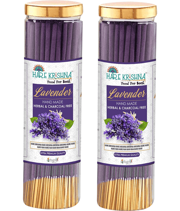 Hare Krishna Incense Dhoop Sticks Lavender 200 gm ( Pack of 2 )
