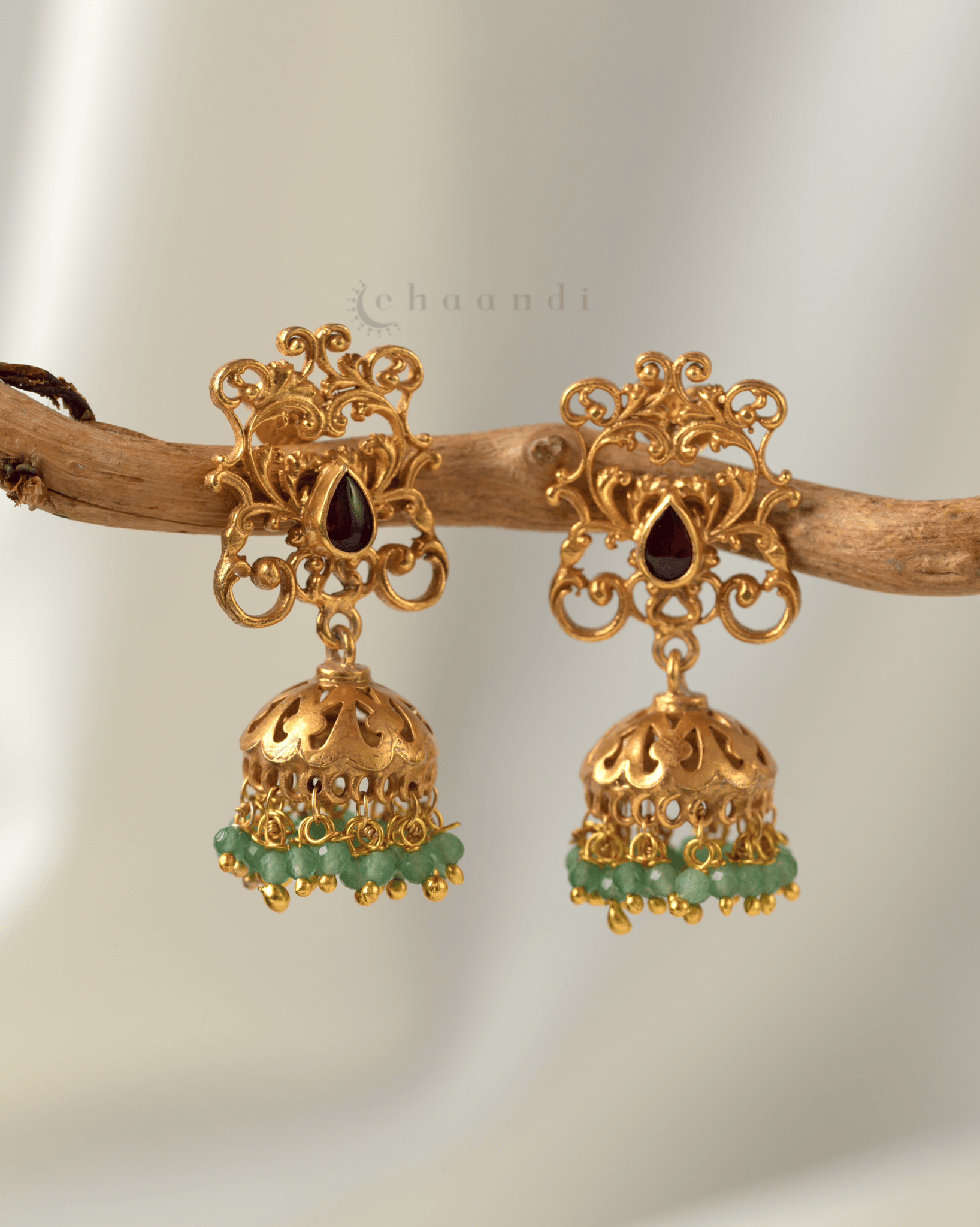 Gold Polish Silver Earrings CHE1802