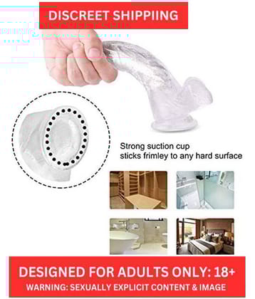 Knightriders 6 Inch Realistic Flexible Double Silicon Sexual Dildo 100% Cristal Transparent Dong