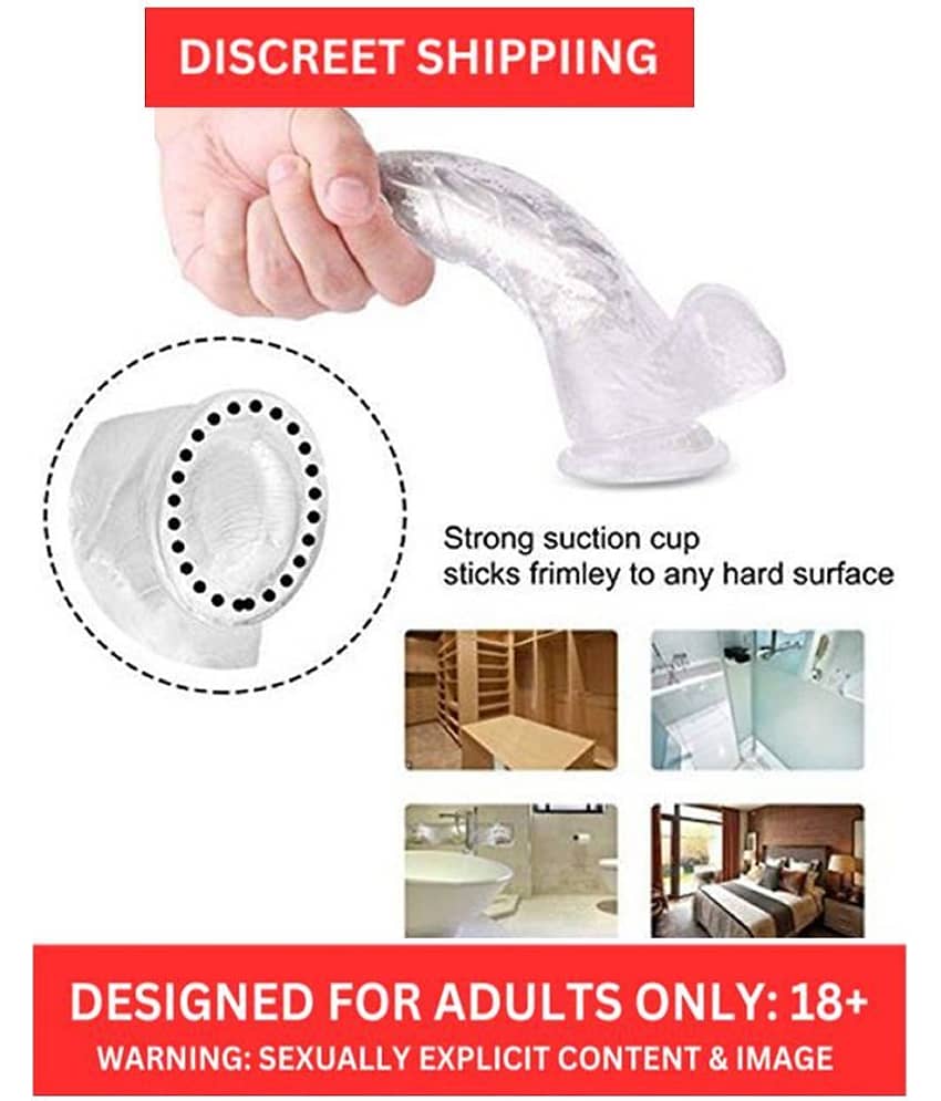 Knightriders 6 Inch Realistic Flexible Double Silicon Sexual Dildo 100% Cristal Transparent Dong