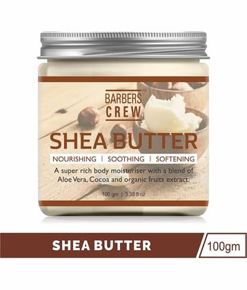 Barbers Crew 100% Pure Organic Ivory Shea Butter|Raw| Great For Face, Skin,Body,Lips Moisturizer 100 gm