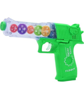 RAINBOW RIDERS  Electric Gear Transparent Gun Toy ,Flashing Light & Sound Concept Gun Toy with Music  For Age 2, 3, 4, 5, 6, 7, 8 Years  I Gun Pist'ol I Kids Gun Toys I for Indoor & Outdoor Plastic Battery Operated Gun With Multiple Colour Options