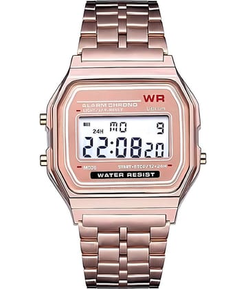 Viser Rose Gold Metal Digital Womens Watch
