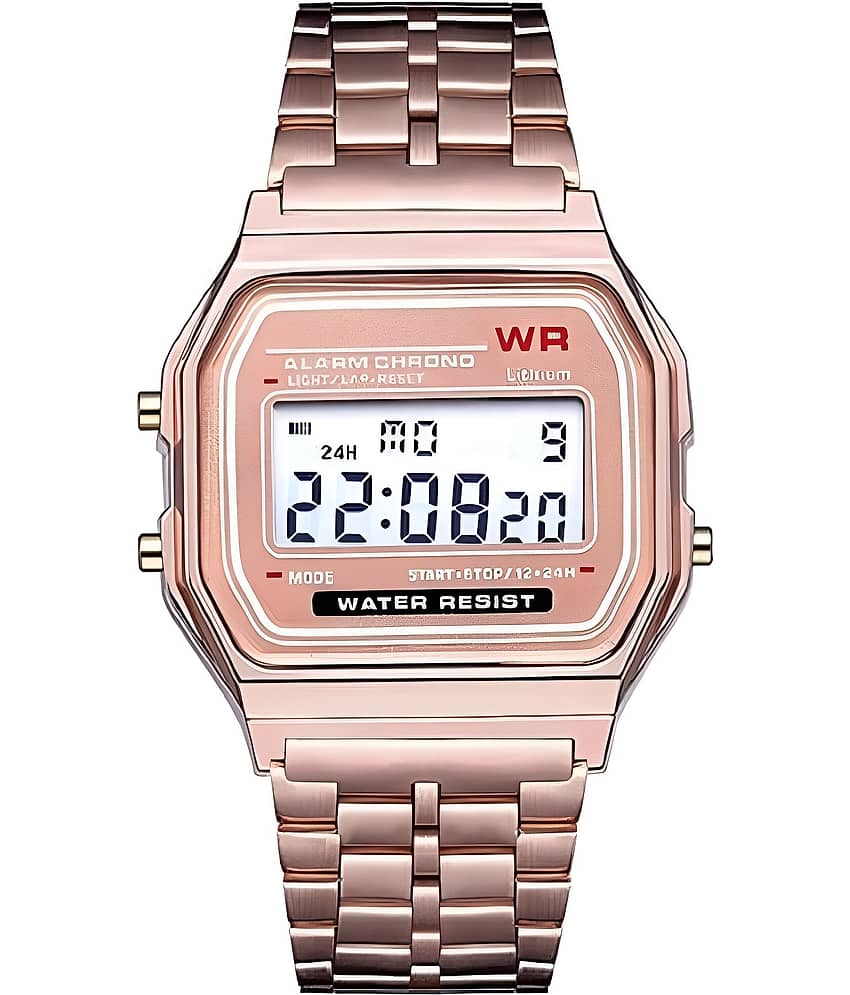Viser Rose Gold Metal Digital Womens Watch