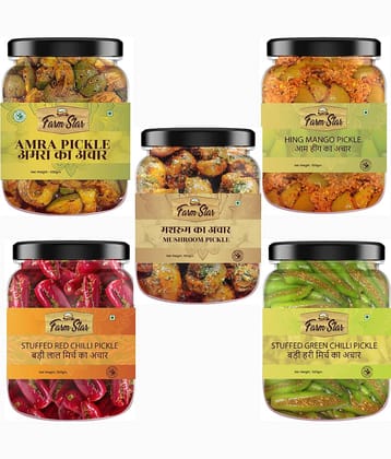 Farm Star Tasty & Healthy Fruit & Vegetable Pickle 2.4 kg Pack of 5
