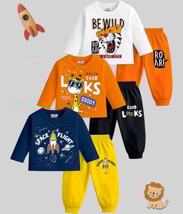 Kuchipoo Pack of 3 Boys Cotton Blend T-Shirt & Shorts Set ( Multicolor 14 )