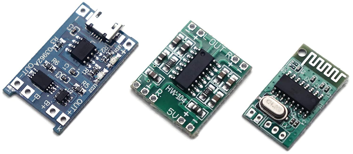 Electronic Spices Combo of PAM8403 Amplifier Board with Bluetooth Audio Receiver & Micro USB Battery Charger Module Electronic Spices Combo of PAM8403 Amplifier Board with Bluetooth Audio Receiver & Micro USB Battery Charger Module - Multi / Small