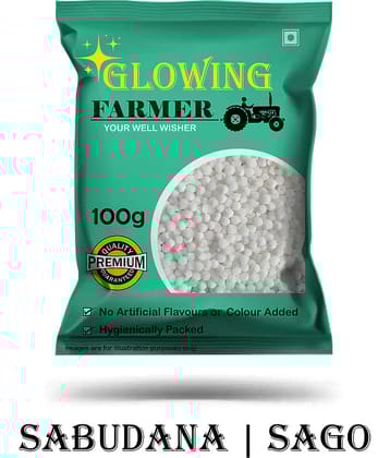 GLOWING FARMER Sabudana, Sago, Tapioca, Rabia 100 gm