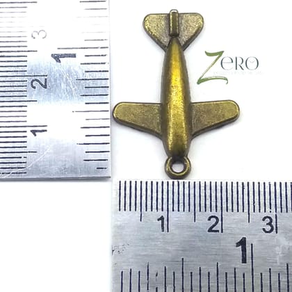 Brand Zero Vintage Metal Charms - Airplane - Pack of 5 Pcs - 32mm*25mm