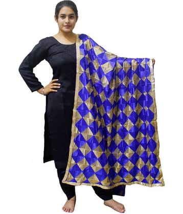 Sahej Suits & Phulkari Blue Chiffon Dupatta