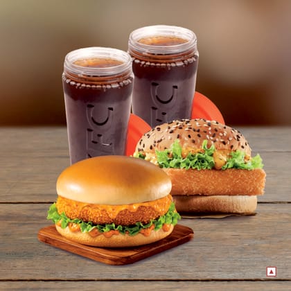 Gold Veg & Paneer Zinger Burger Meal