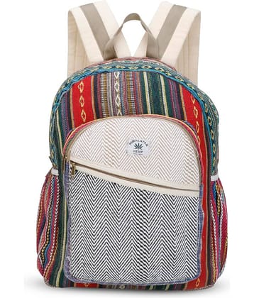 Gau Sudh Multicolor Canvas Backpack ( 5 Ltrs )