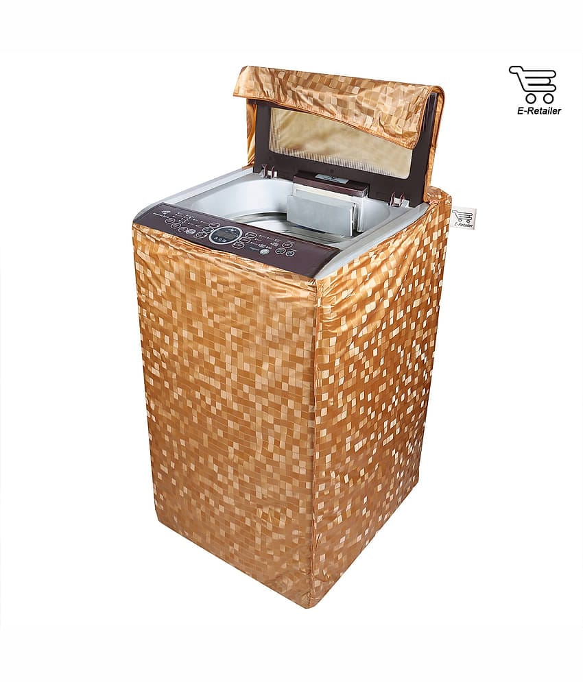 E-Retailer Single PVC Gray Washing Machine Cover for Universal 7 kg Top Load