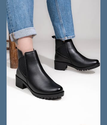Fentacia Black Women's Ankle Length Boots