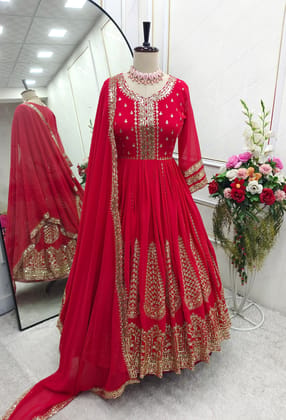 Designer Party Wear Gown Pent And Beautiful Dupatta Designer Party Wear Gown Pent And Beautiful Dupatta