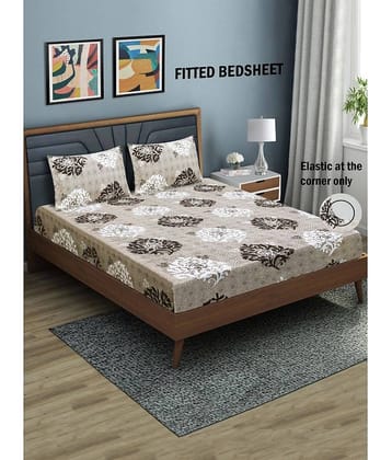 Home Candy Microfibre Abstract 1 Bedsheet with 2 Pillow Covers - Multi
