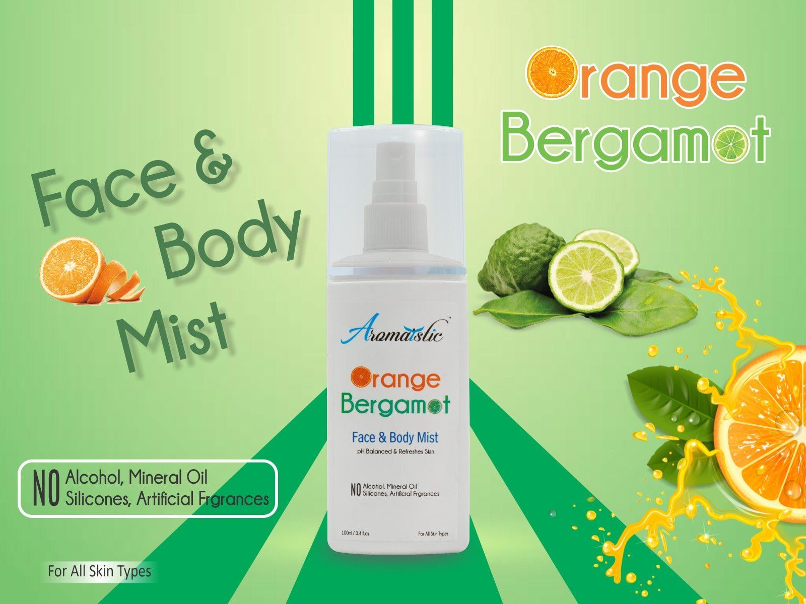 Aromaistic Orange Bergamot Face & Body Mist
