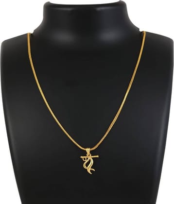 AKLINA Gold Religious Pendant With Chain ( Pack of 1 )
