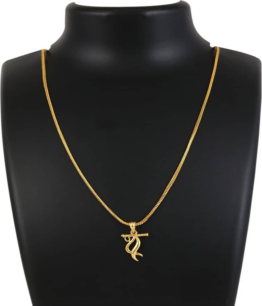 AKLINA Gold Religious Pendant With Chain ( Pack of 1 )