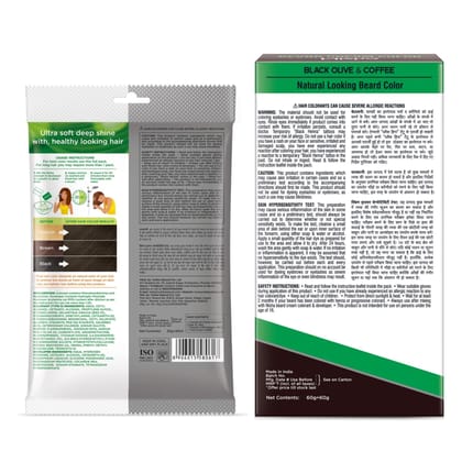 Nisha Creme Hair Colour and Beard Colour Black Brown Combo Pack, Permanent Hair Color 40g and Beard Color for Men 120g