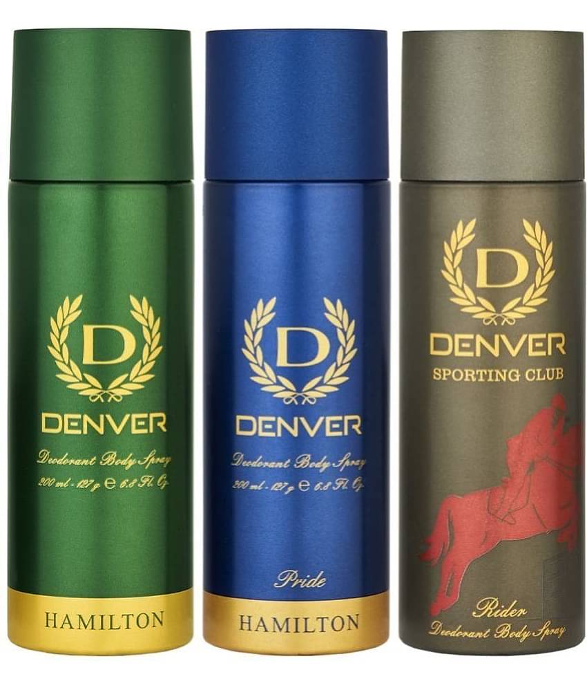 Denver Hamilton Deo, Rider & Pride Deodorant Spray for Men 600 ml ( Pack of 3 )